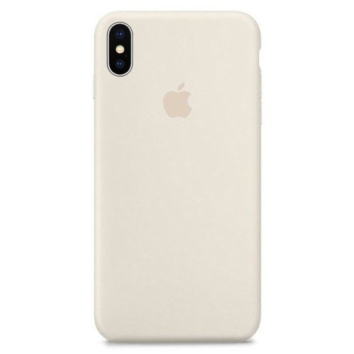 Чехол накладка xCase для iPhone XS Max Silicone Case Full молочный - UkrApple