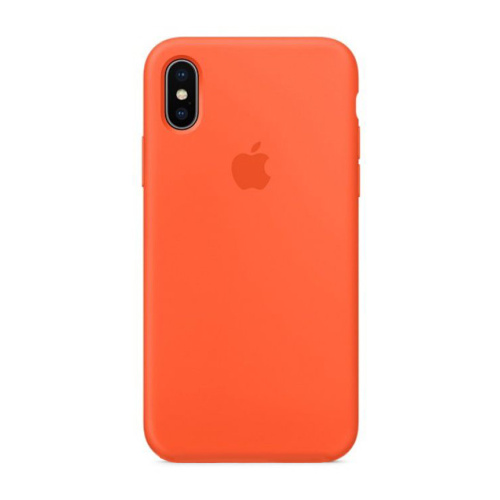 Чехол накладка xCase для iPhone X/XS Silicone Case Full оранжевый - UkrApple