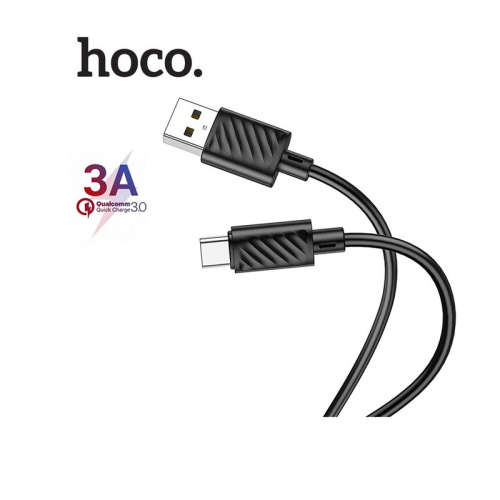 USB кабель Type-C Hoco X88 Gratified 1m black - UkrApple