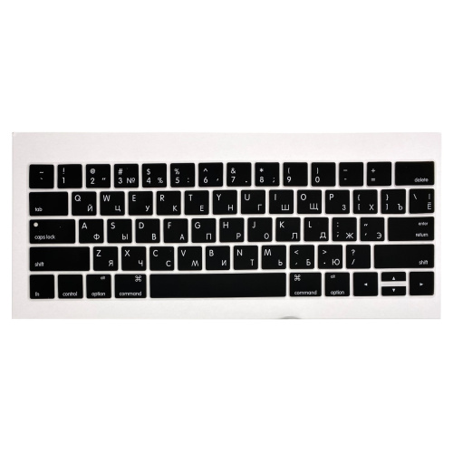 Накладка на клавіатуру Touch Bar для MacBook Pro 13"/15" (2016-2019) black з рос. буквами, амер.р-ка - UkrApple