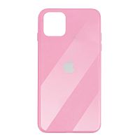 Чохол накладка xCase на iPhone 11 Pro Max Glass Case Logo pink