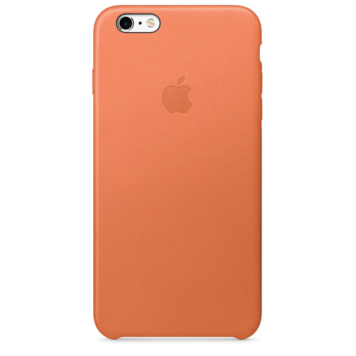 Чехол накладка на iPhone 6 Plus/6s Plus Leather Case оранжевый - UkrApple