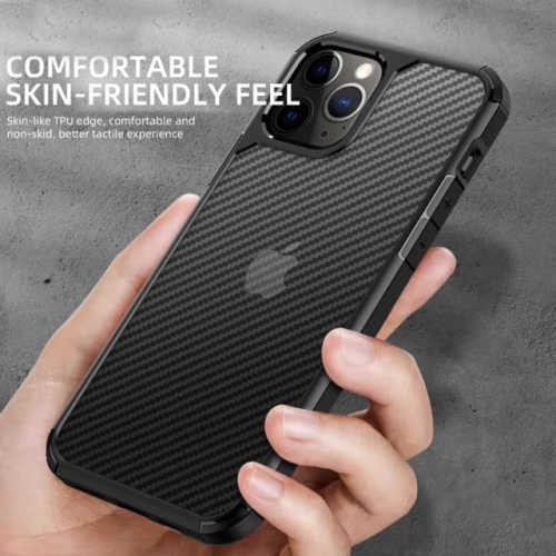 Чохол для iPhone 12 Pro Max iPaky Carbone Case Black Transparent: фото 5 - UkrApple