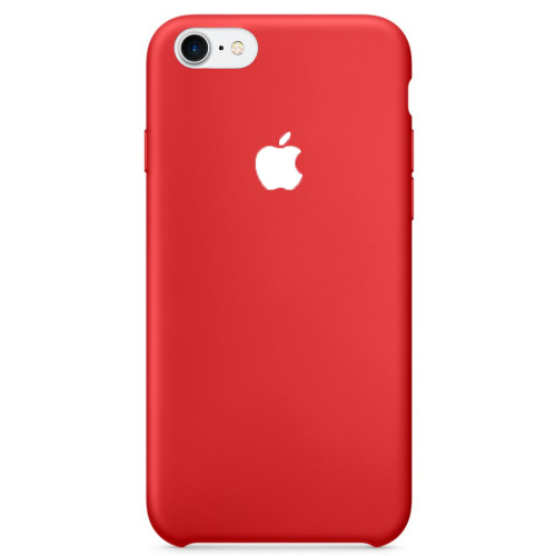 Чехол накладка xCase на iPhone 7/8/SE 2020 Silicone Case красный бел.яб. - UkrApple