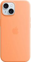 Чохол iPhone 15 Silicone Case with MagSafe orange sorbet 