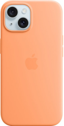 Чохол iPhone 15 Silicone Case with MagSafe orange sorbet  - UkrApple