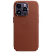 Чохол iPhone 15 Pro Leather Case with MagSafe brown