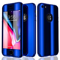 Чехол накладка xCase на iPhone Х 360° Mirror Case синий