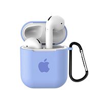 Чехол для AirPods/AirPods 2 silicone case with Apple Lilac