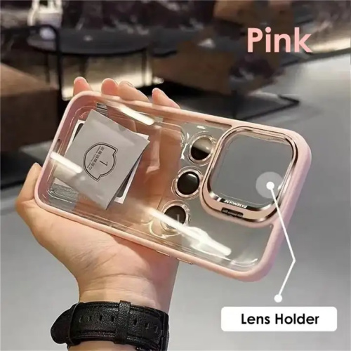 Чохол iPhone 15 Pro Max Crystal Stand Camera pink  - UkrApple