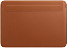 Папка конверт для MacBook New 15.4'' Wiwu Skin Pro2 Portable Stand brown 
