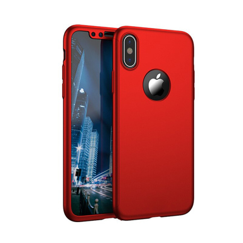 Чехол накладка xCase на iPhone XS Max Full Cover 360 Logo красный - UkrApple