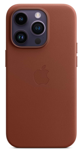 Чохол iPhone 14 Leather Case with MagSafe A umber: фото 2 - UkrApple
