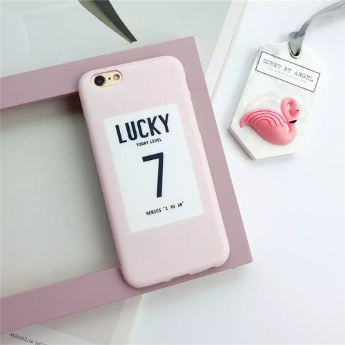 Чехол накладка на iPhone 6/6s Lucky розовый, плотный силикон: фото 2 - UkrApple