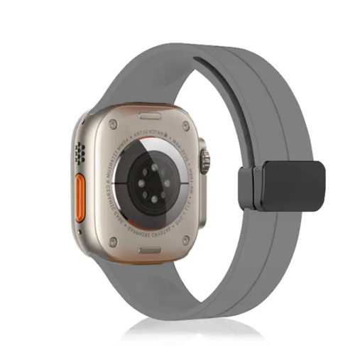 Ремінець для Apple Watch 42/44/45/49 mm New Silicone band grey: фото 2 - UkrApple