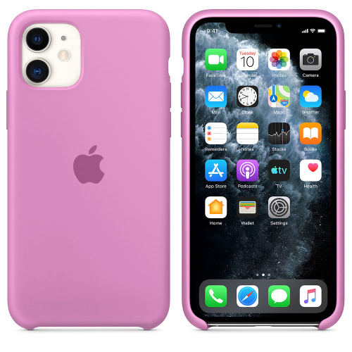 Чохол накладка xCase для iPhone 12 Pro Max Silicone Case рожевий: фото 2 - UkrApple