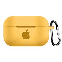 Чехол для AirPods PRO silicone case with Apple Gold