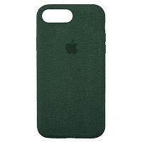 Чехол накладка для iPhone 7 Plus/8 Plus Alcantara Full forest green