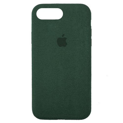 Чехол накладка для iPhone 7 Plus/8 Plus Alcantara Full forest green - UkrApple