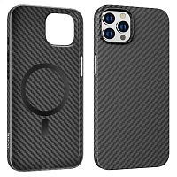 Чохол iPhone 15 Pro Max Kevlar case copy with MagSafe black 