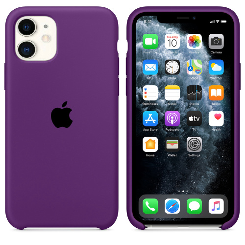 Чохол накладка xCase для iPhone 12 Pro Max Silicone Case purple: фото 2 - UkrApple