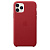 Чохол накладка на iPhone 11 Pro Leather Case red - UkrApple