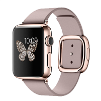 Ремінець xCase для Apple watch 38/40/41 mm Modern Buckle Leather gold pink