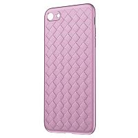 Чехол накладка xCase на iPhone 7/8/SE 2020 Weaving Case розовый