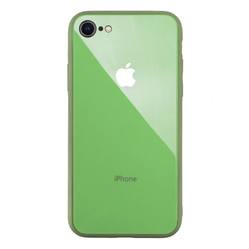 Чехол накладка xCase на iPhone 7/8/SE 2020 Glass Pastel Case Logo mint - UkrApple