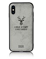 Чехол накладка xCase для iPhone X/XS Soft deer gray
