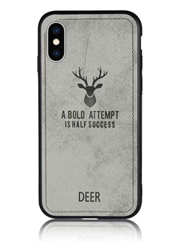 Чехол накладка xCase для iPhone X/XS Soft deer gray - UkrApple