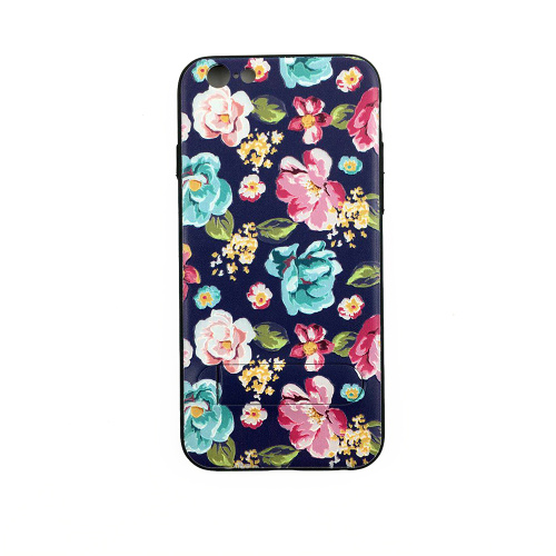 Чехол накладка на iPhone 7/8/SE 2020 с подставкой, цветы, плотный силикон - UkrApple