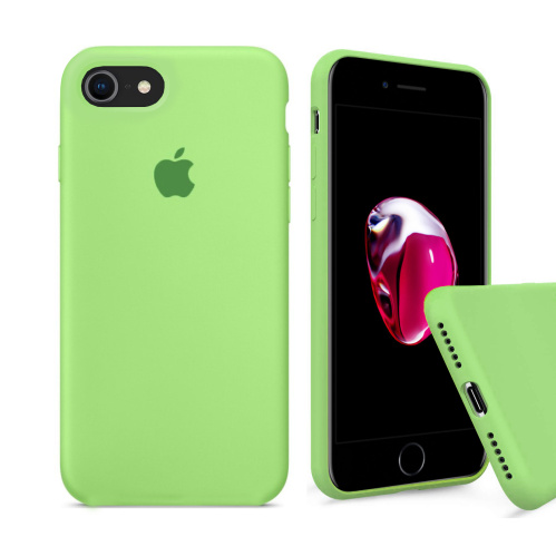 Чехол накладка xCase для iPhone 7/8/SE 2020 Silicone Case Full lime green - UkrApple