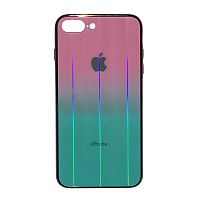 Чехол накладка xCase на iPhone 7 Plus/8 Plus Glass Shine Case Logo pink mint