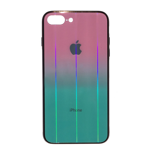Чехол накладка xCase на iPhone 7 Plus/8 Plus Glass Shine Case Logo pink mint - UkrApple