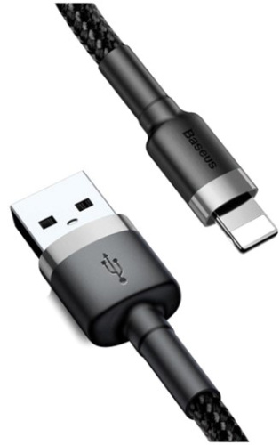 USB кабель Lightning 300cm Baseus Cafule 2A black gray : фото 2 - UkrApple