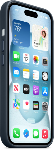 Чохол iPhone 15 Pro FineWoven Case with MagSafe pacific blue : фото 6 - UkrApple