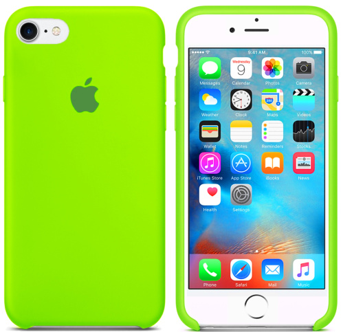 Чехол накладка xCase на iPhone 7/8/SE 2020 Silicone Case lime green: фото 2 - UkrApple