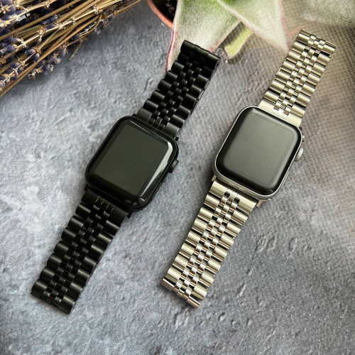 Ремінець для Apple Watch 38/40/41 mm Metall New 5-bead black: фото 9 - UkrApple