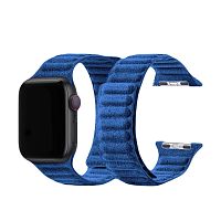 Ремінець для Apple Watch 38/40/41 mm Leather Link Felt blue