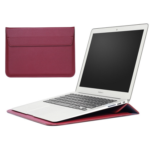 Папка конверт PU sleeve bag для MacBook 13'' wine red: фото 2 - UkrApple