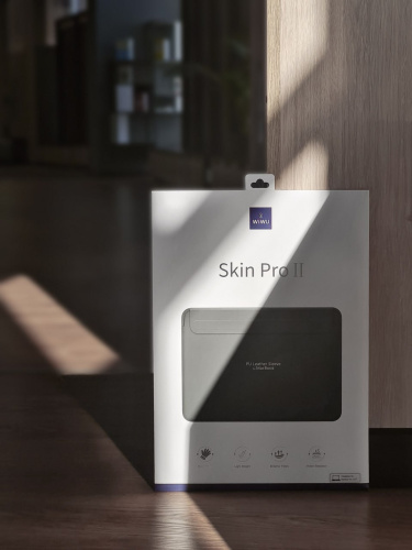 Папка конверт Wiwu Skin Pro2 Leather для MacBook 15,4'' black: фото 6 - UkrApple