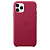 Чохол накладка на iPhone 11 Pro Leather Case pink fuchsia - UkrApple