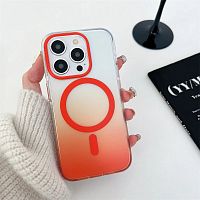 Чохол iPhone 15 Pro Shield Gradient with MagSafe orange