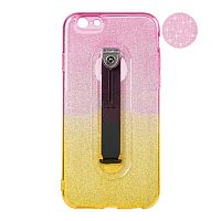 Чехол накладка для iPhone Х/XS Remax Glitter Hold Series Yellow/Pink