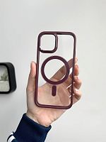 Чохол iPhone 14 Plus Crystal Case with MagSafe marsala