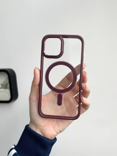 Чохол iPhone 14 Plus Crystal Case with MagSafe marsala - UkrApple
