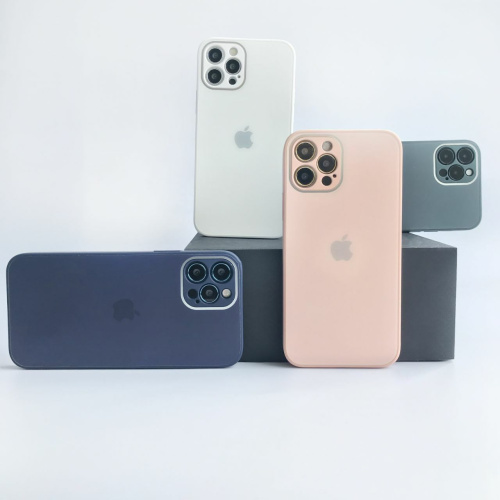 Чохол для iPhone 12 Glass Pastel Full Camera Lavender grey: фото 6 - UkrApple