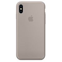 Чехол накладка xCase для iPhone XS Max Silicone Case Full светло-серый