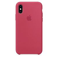 Чехол накладка xCase для iPhone XS Max Silicone Case светло-малиновый (red raspberry)